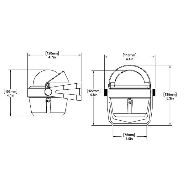 Ritchie B-51W Explorer Compass - Bracket Mount - White