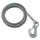 Fulton 7/32" x 50' Galvanized Winch Cable and Hook - 5,600 lbs. Breaking Strength