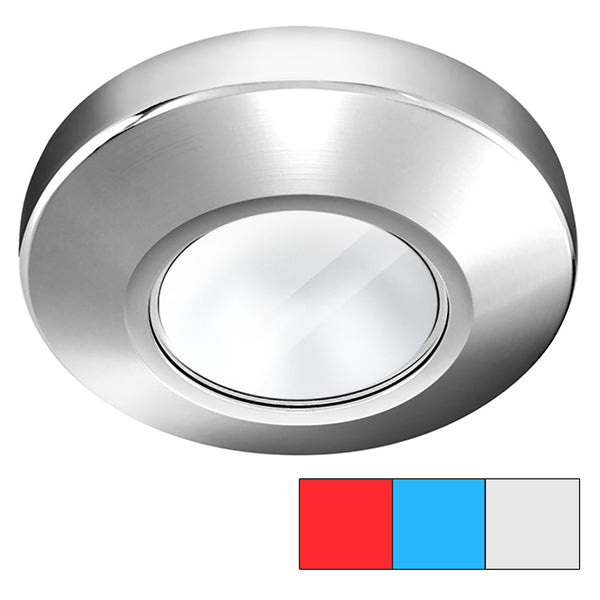 i2Systems Profile P1120 Tri-Light Surface Light - Red, Cool White &amp; Blue - Chrome Finish