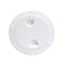 Beckson 4" Smooth Center Screw-Out Deck Plate - White