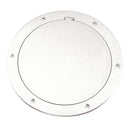 Beckson 6" Smooth Center Pry-Out Deck Plate - White