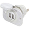 Blue Sea 12V DC Dual USB Charger Socket - White