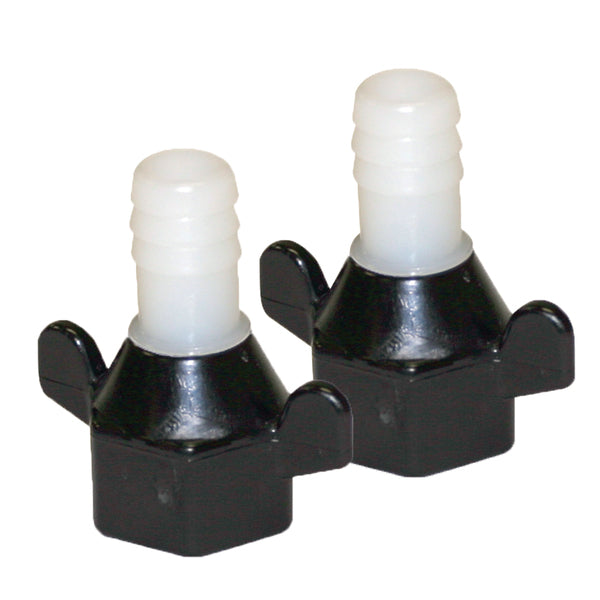 Shurflo by Pentair 1/2" Barb x 1/2" NPT-F Hex/Wingnut Straight Fitting (Pair)