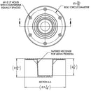 TACO Table Support - Flush Mount - Fits 2-3/8" Pedestals