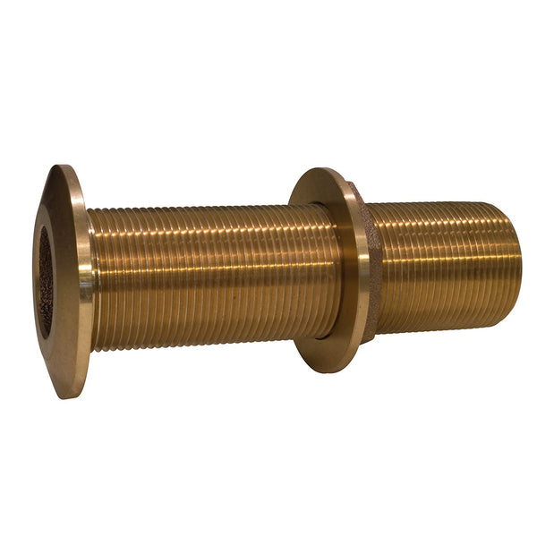 GROCO 1" Bronze Extra Long Thru-Hull Fitting w/Nut