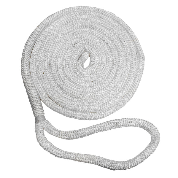 New England Ropes 3/8" Double Braid Dock Line - White - 25&