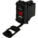 Sea-Dog Dual USB Rocker Switch Style Voltmeter w/Hidden Display