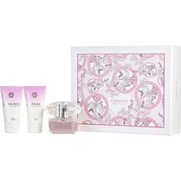 Versace Bright Crystal By Gianni Versace Edt Spray 1.7 Oz & Body Lotion 1.7 Oz & Shower Gel 1.7 Oz For Women