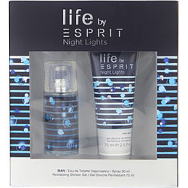 Esprit Night Lights By Esprit International Edt Spray 1 Oz & Shower Gel 2.5 Oz For Men