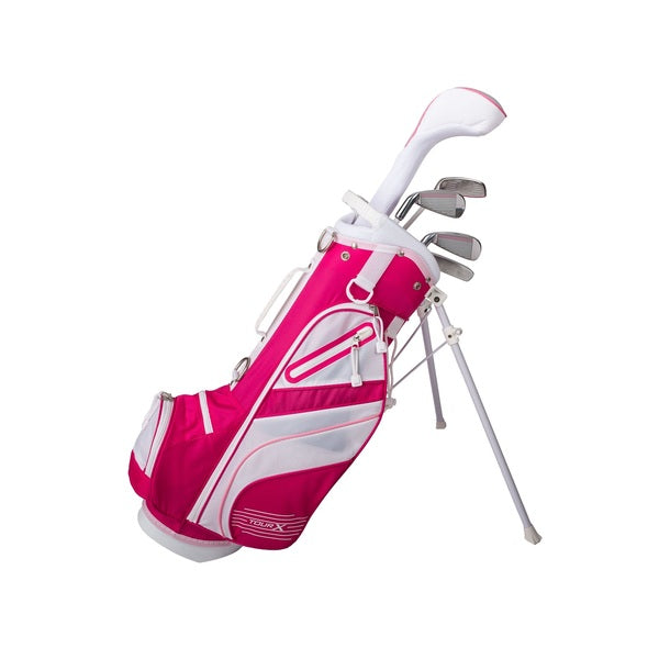 Tour X Size 1 Pink 5pc Jr Golf Set w Stand Bag